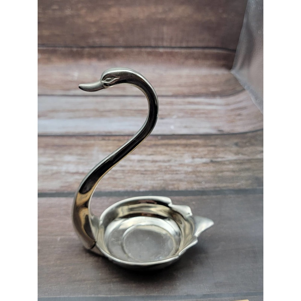Vintage swan votive holder marked Hong Kong